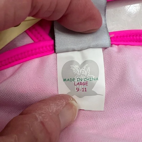 Island Love, hot, pink bikini bottoms, Sz. Large (9-11), 2 straps on sides, NWT - Picture 6 of 10